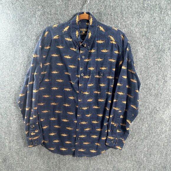 WOOLRICH EST 1830 The Original Outdoor Clothing Company Fish Button-Down Shirt L - Picture 15 of 16